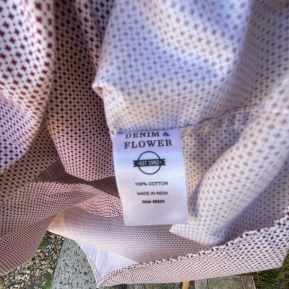 Denim & Flower Ricky Singh Men’s Pink Slim Fit Button-Down Shirt, Size L - Picture 5 of 9